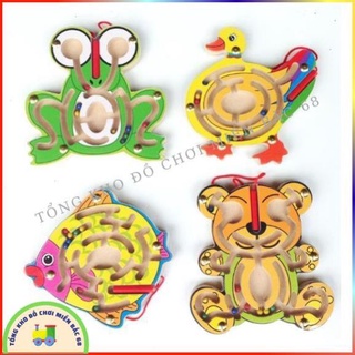 Đồ chơi trí tuệ trò chơi mê cung gỗ nam châm cho bé rèn luyện kỹ năng khéo léo G39