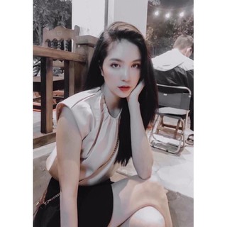 Set Áo Lụa Be Tay Hến