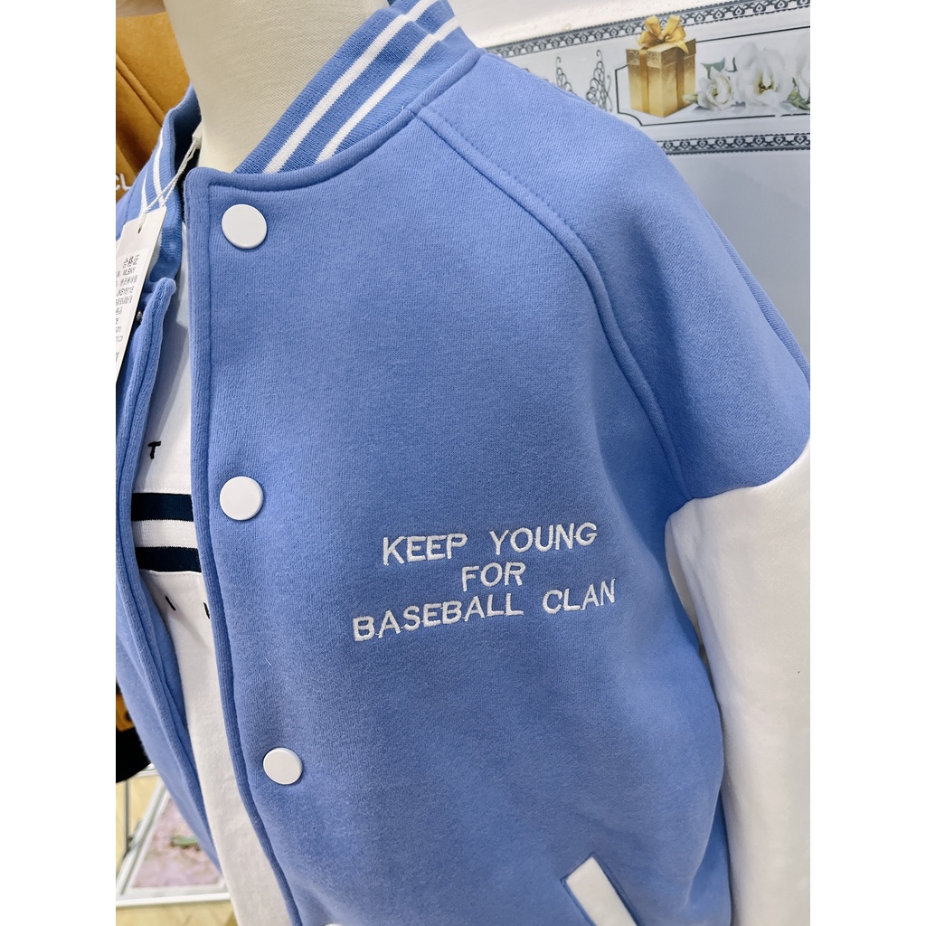 ÁO KHOÁC MLBNY BOMBER LOGO CHƯ G - KHOÁC NỈ UNISEX NAM NỮ - HÀNG CÓ SẴN