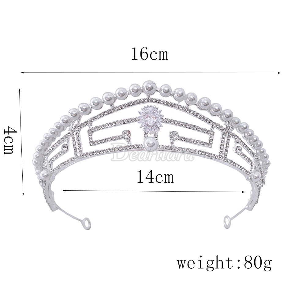 Vương Miện Đính Đá Zircon Siêu Lấp Lánh Mới Cho Cô Dâu