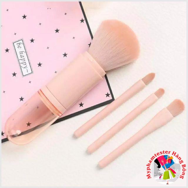 Set cọ trang điểm mini 4in1 cho bạn gái