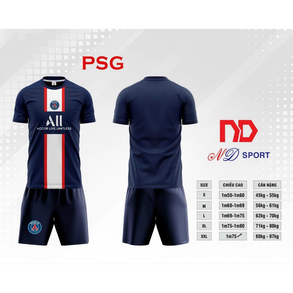 Bộ quần áo đá banh PSG Sân nhà 2023