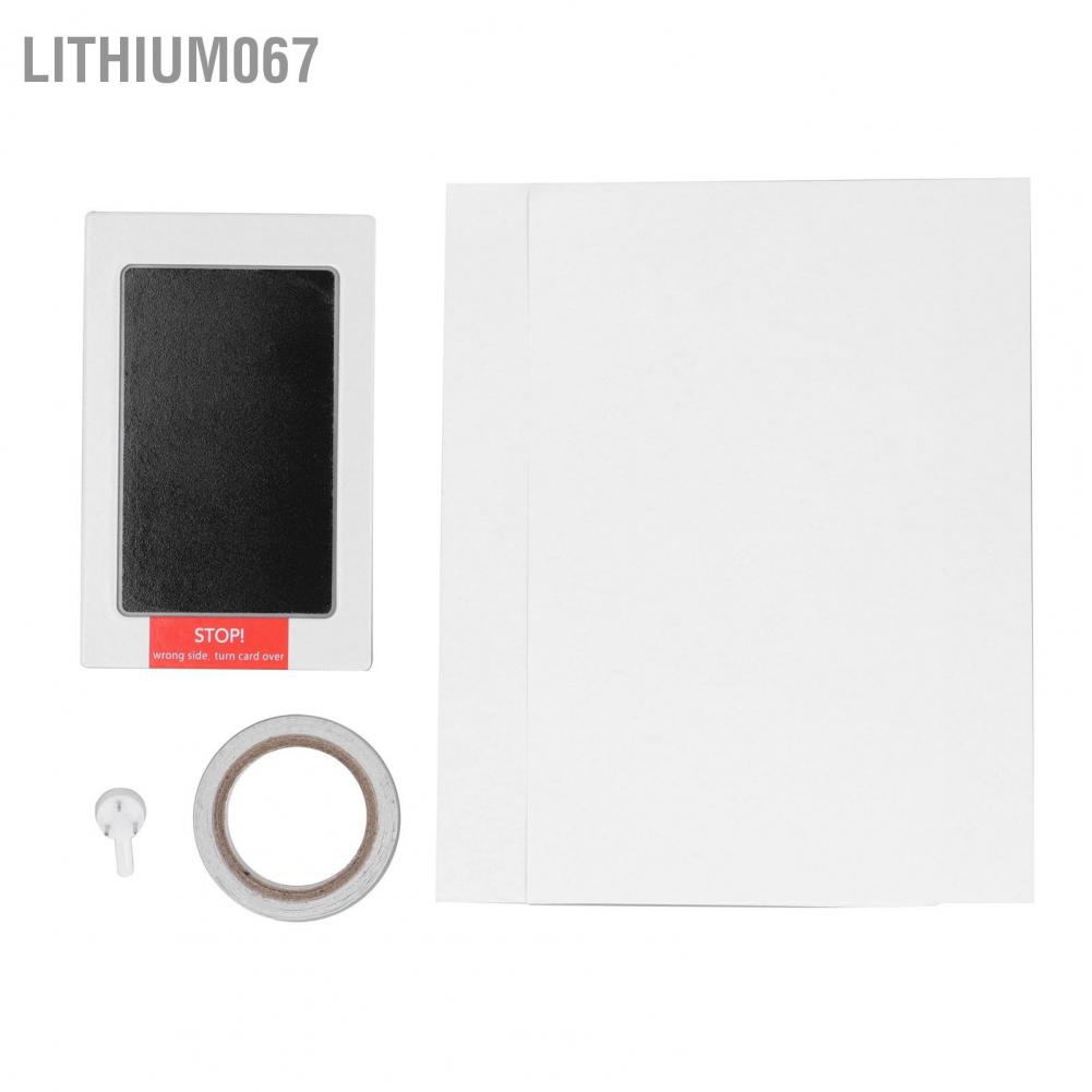 Lithium067 Bộ công cụ tạo dấu chân cho trẻ sơ sinh Khung ảnh Mực đen lưu giữ