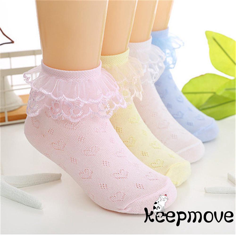 Vớ viền ren cổ cao xinh xắn cho bé gái 2-8 tuổi