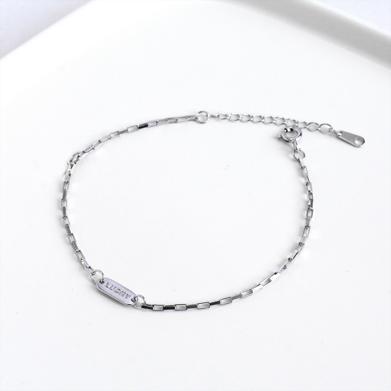 1 Vòng Tay May Mắn Dạng Chuỗi Màu Bạc Cho Nam Và Nữ