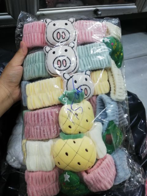 Băng đô rửa mặt - make up đính trái thơm