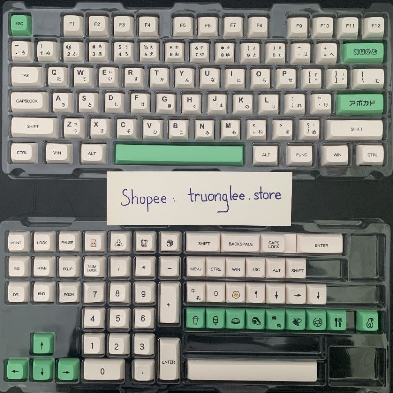Keycaps PBT XDA Avocado 137 Phím , Nút dành cho bàn phím cơ