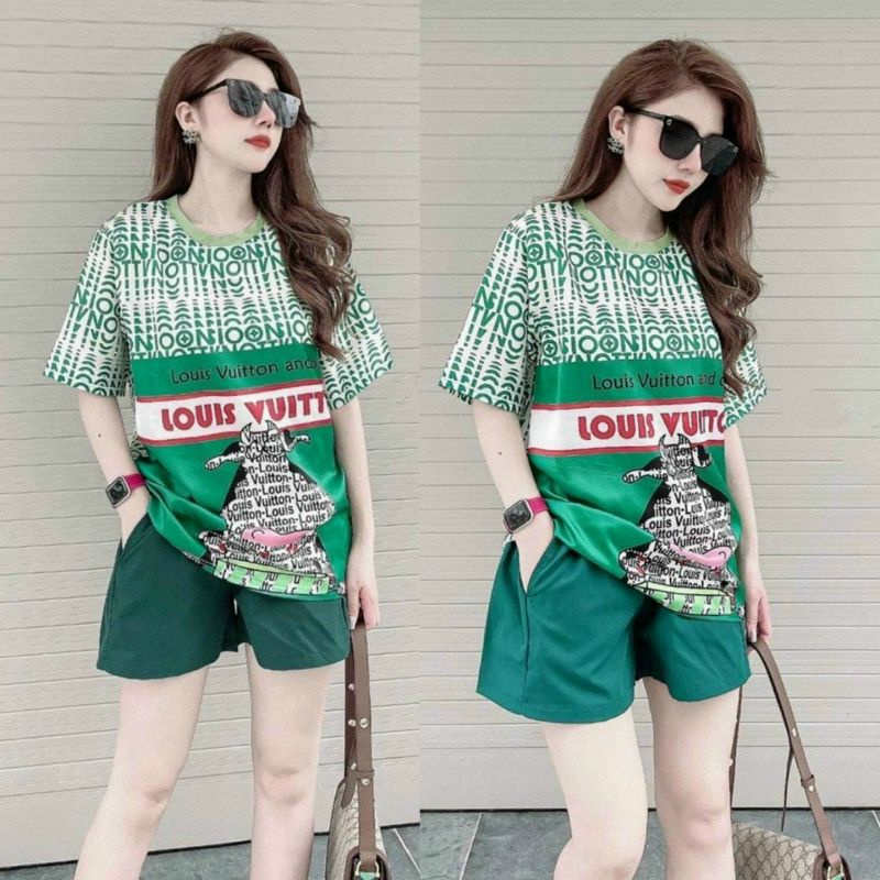 🌟🌟HÀNG CAO CẤP🌟🌟 Sét bộ đùi bigsize dạo phố mặc nhà màu xanh lá hot trend