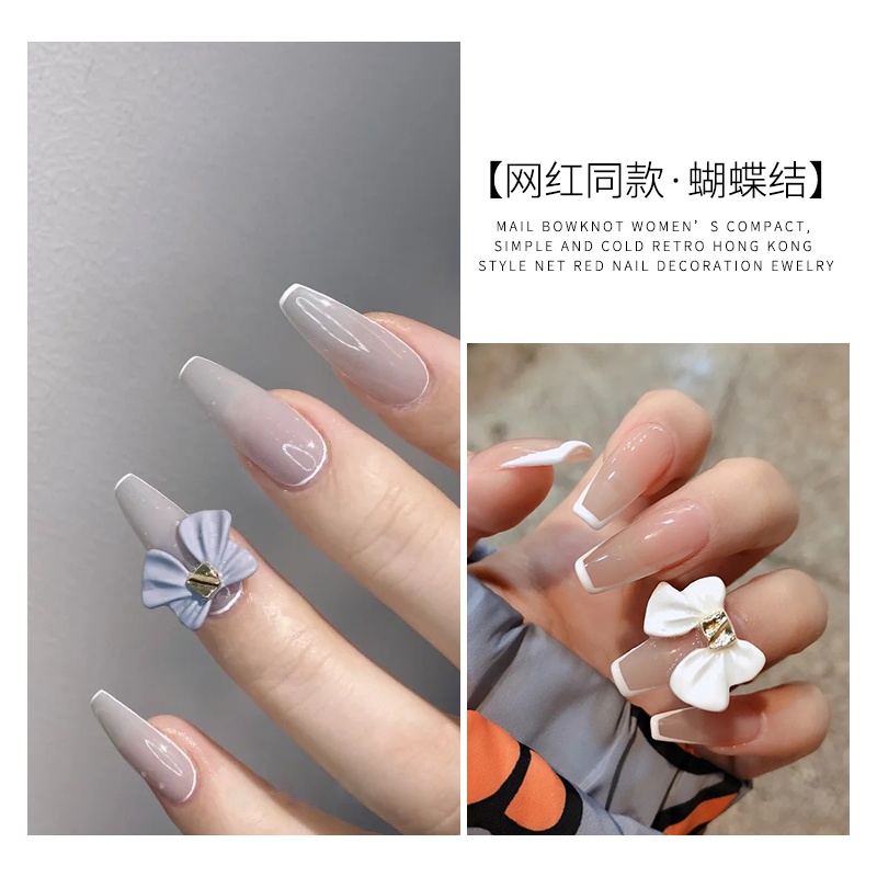 Charm nơ nail phụ kiện trang trí móng tay hình nơ nail