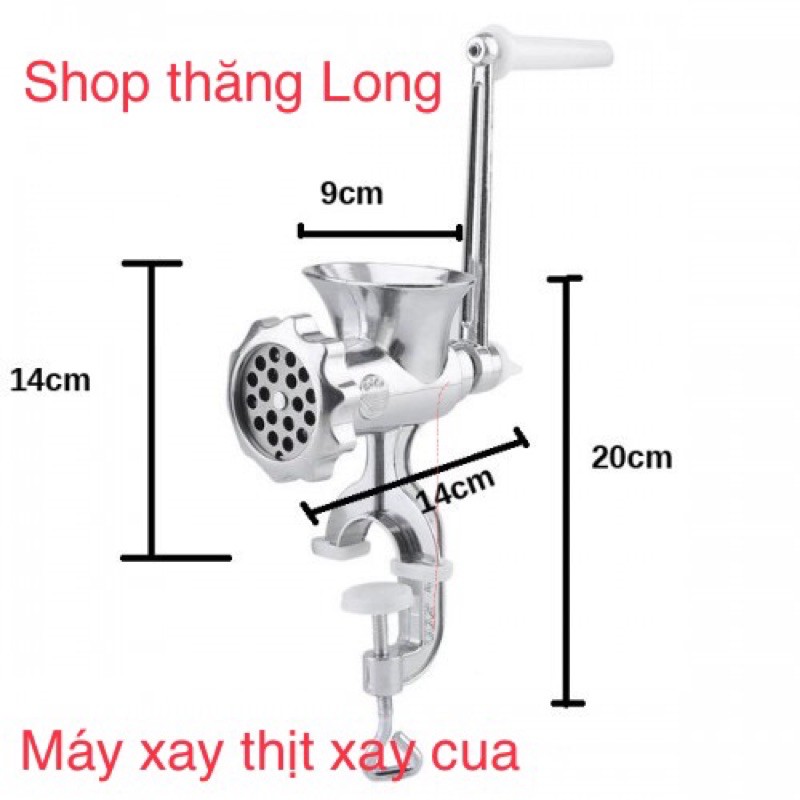 Máy xay thịt,xay cua quay tay bằng Nhôm đúc