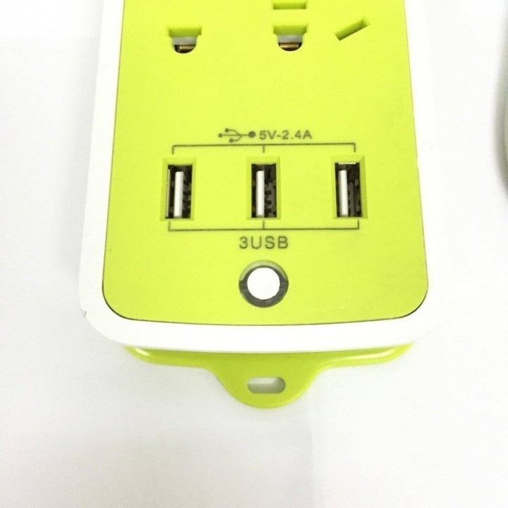 GD13 Ổ Cắm Điện Đa Năng - Ổ Cấm Điện 6 Lỗ Và 3 Cổng Sạc USB