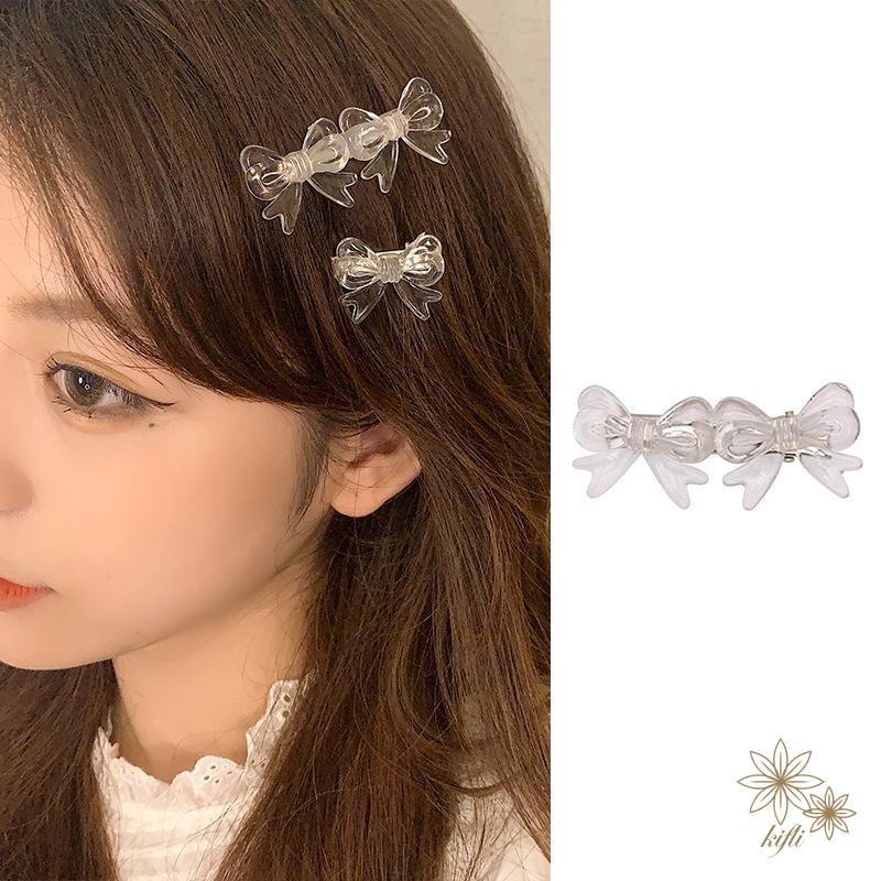 🌸Kẹp Tóc Nơ Trong Suốt Đơn Giản Phong Cách Hàn Quốc Dễ Thương Dành Cho Nữ