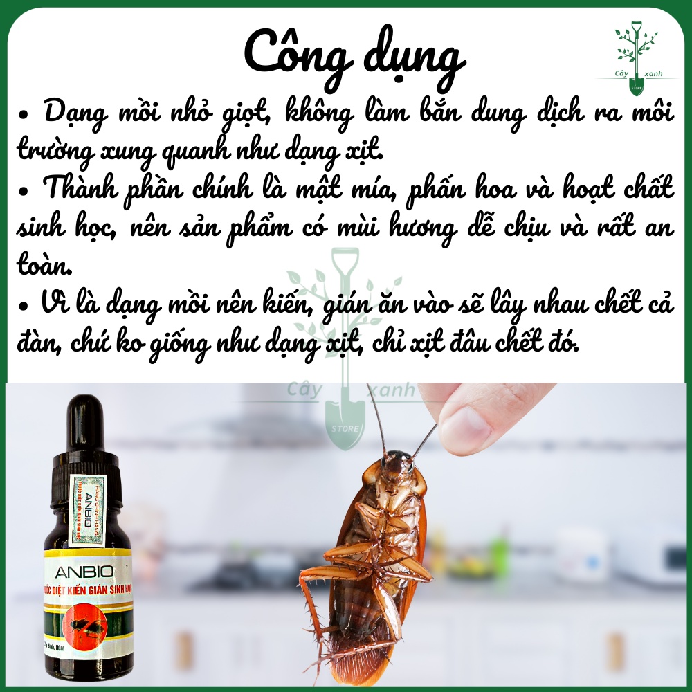 Chế Phẩm Sinh Học Diệt Kiến, Diệt Gián ANBIO Hiệu Quả 100% - Key: Đất sạch, Phân Bón, Hữu Cơ, Xơ Dừa