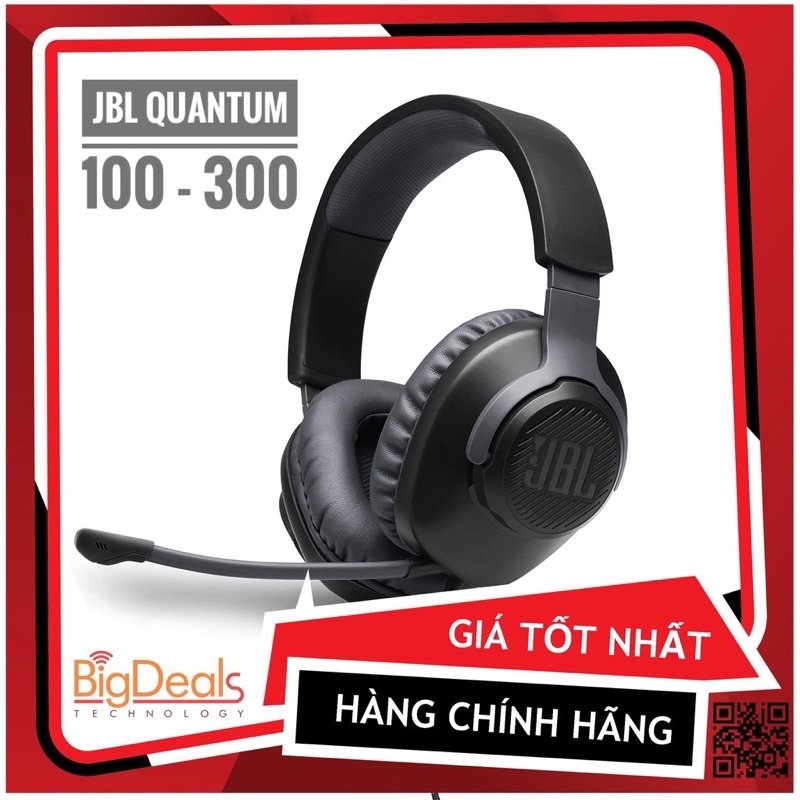 Tai nghe Gaming JBL Quantum 100 , 300chụp tai có mic