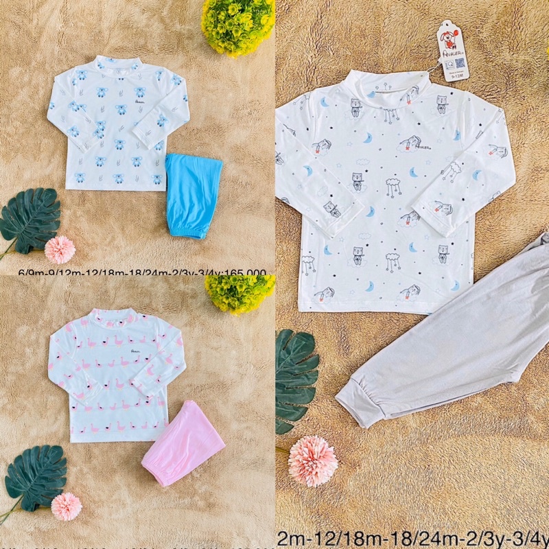 [Avaler]Bộ dài tay cổ cao 3cm.