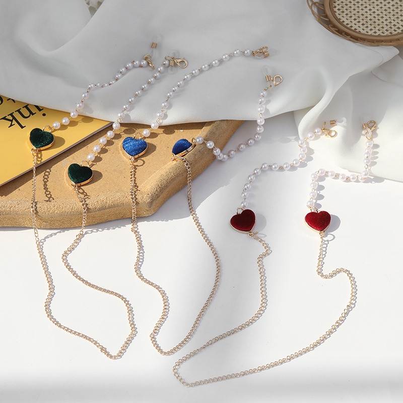 Dây Đeo Kính Mát Hình Trái Tim Chống Mất Thời Trang Dành Cho Nữ