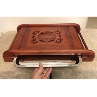 Khay Trà Cuốn Thư - Khay Ấm Chén Gỗ
