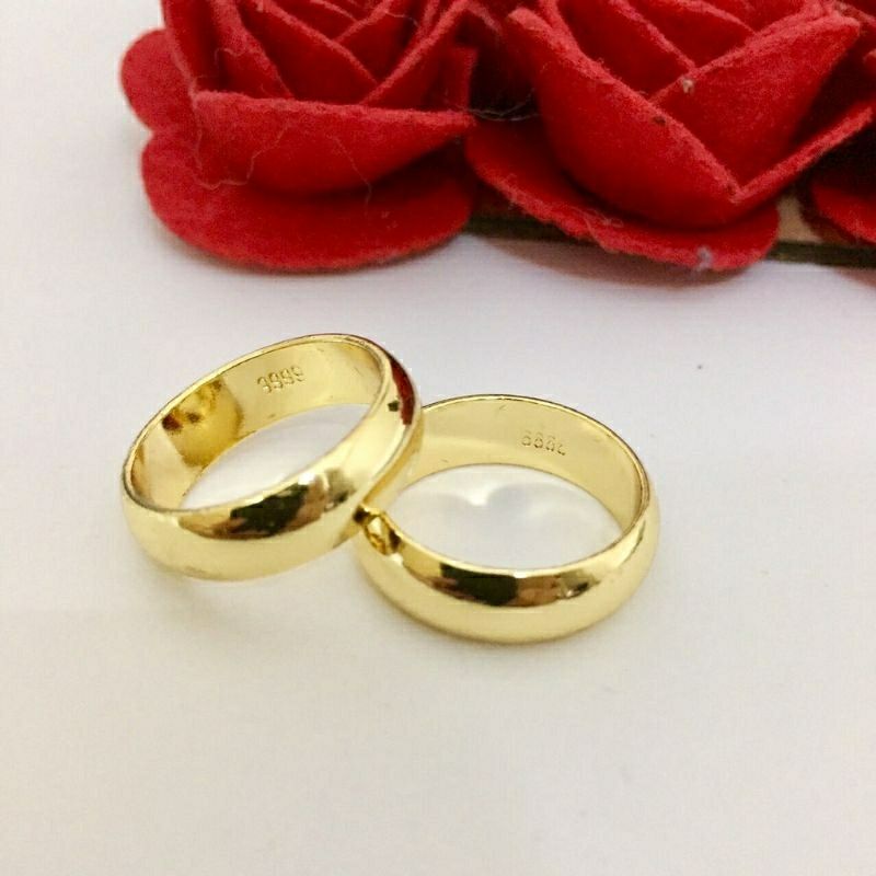 (Hot) Nhẫn trơn mạ vàng 24k cao cấp bền màu