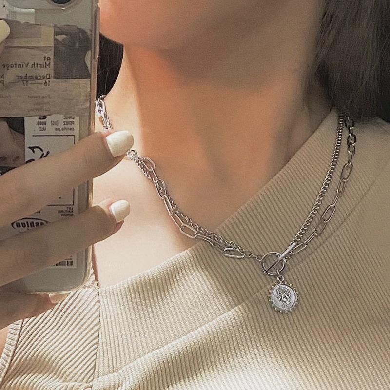 Vòng cổ hai lớp phong cách Hàn Quốc thời trang