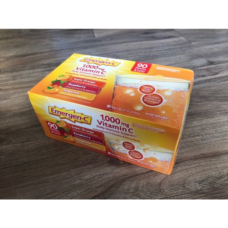 Bột sủi C tăng đề kháng Emergen-C Vitamin C 1000mg Super Orange 90 gói