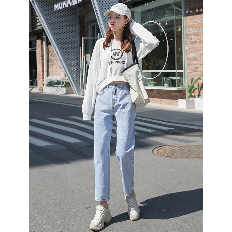 Quần jeans ống suông nữ đủ size từ XXS - XL cho eo từ 58-78cm