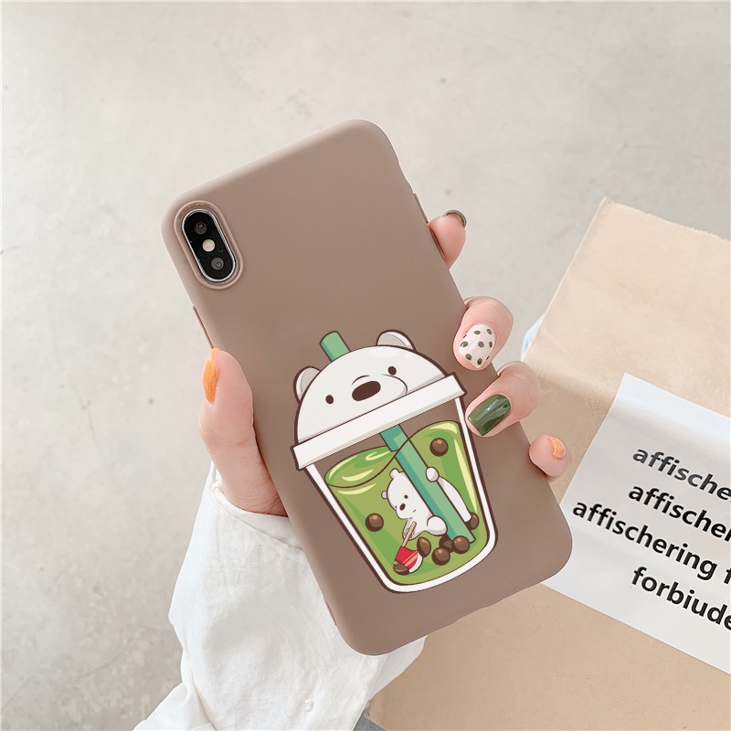 Ốp lưng iphone Trà sữa gấu 5/5s/6/6plus/6s/6s plus/6/7/7plus/8/8plus/x/xs/xs max/11/11 pro/11 promax – Shin Case a257