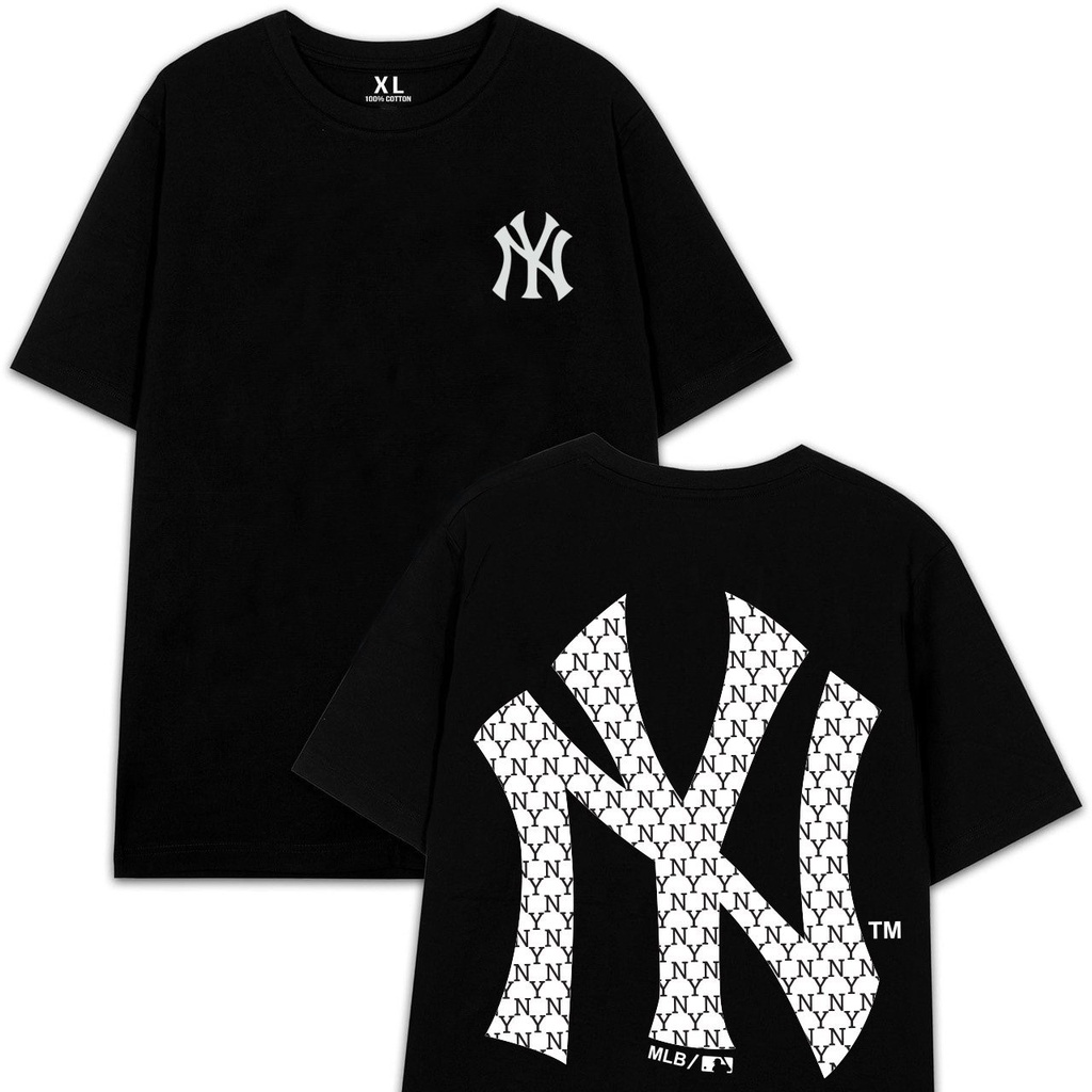 Tổng hợp Mẫu Áo thun NY MLB forrm rộng hình in siêu đẹp, Áo Phông Unisex Nam Nữ