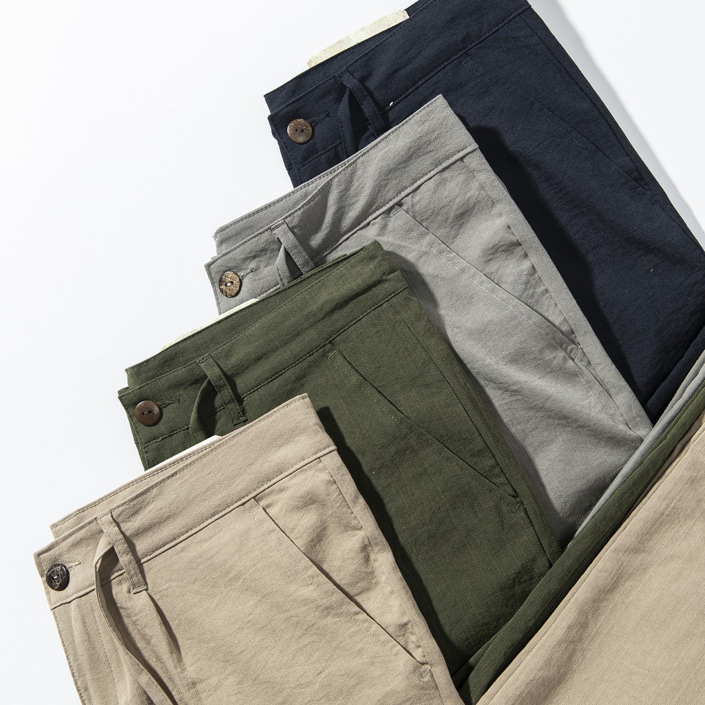 Quần Đũi Linen Musland KKOL001 - Quần Đũi Ống Suông Cao Cấp Thấm Hút Mồ Hôi, Co Giãn