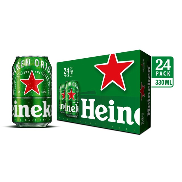 Thùng Bia Heineken 24 lon thường 330ml / lon (HSD 2021)