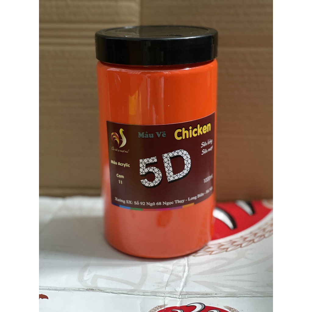 Màu Acrylic 5D chicken đậm đặc 1000ml