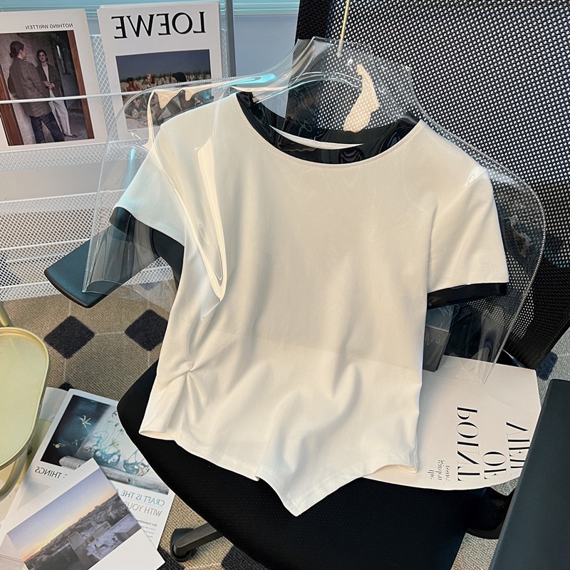 NRVP Áo Thun Mỏng Tay Ngắn Phong Cách Hàn Quốc Mới Mùa Hè 2022 Dành Cho Nữ