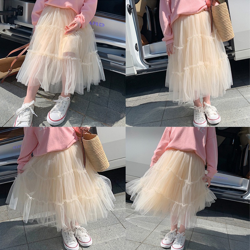 Chân Váy Lưới Màu Sắc Xinh Xắn Dành Cho Bé Gái