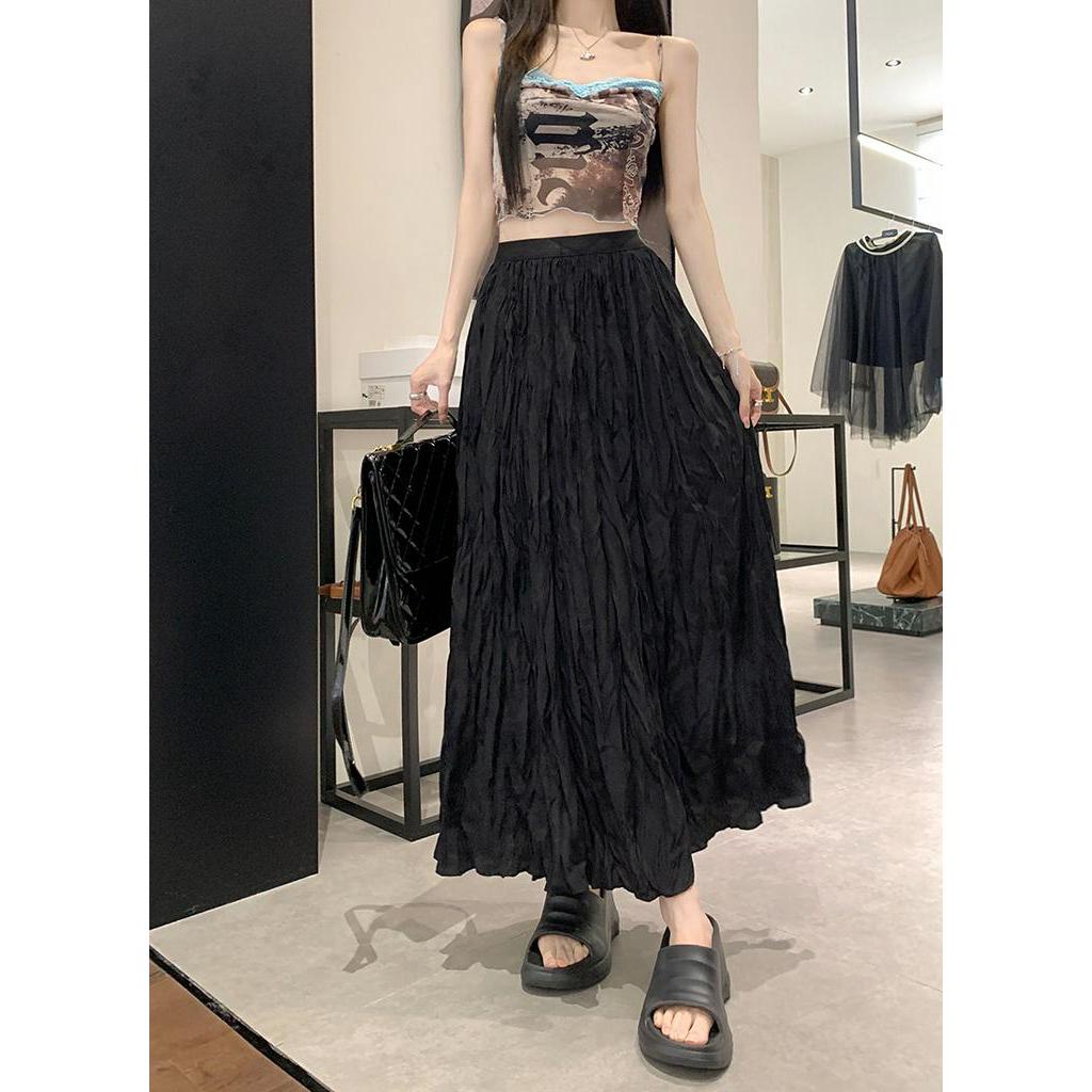 Chân Váy Chữ a Lưng Cao Xếp Ly Dáng Rộng Phong Cách Thời Trang Mùa Hè Hàng Mới 62635