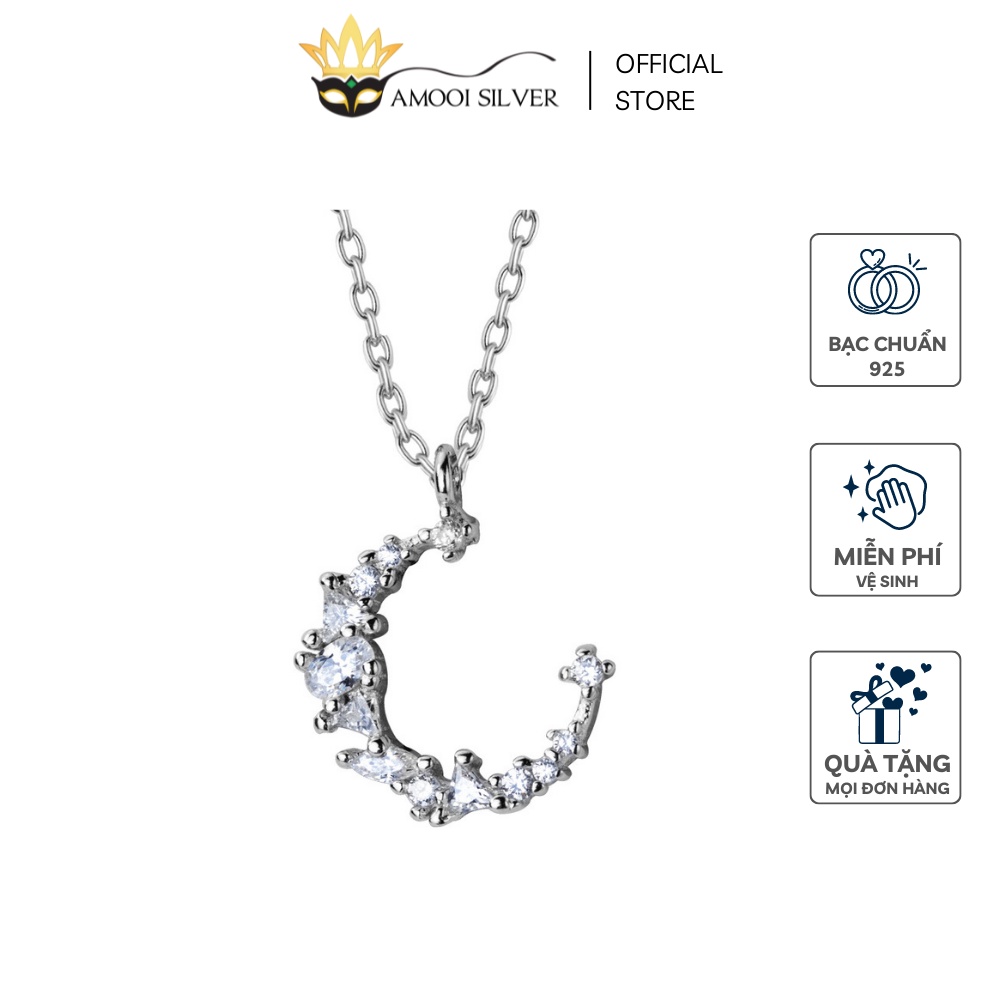 Dây chuyền bạc S925 mặt trăng - Amooi Silver AD03