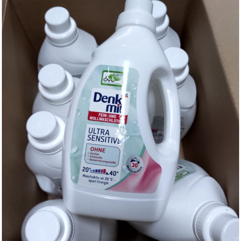 Denkmit- Nước giặt xả Fein-und Wollwaschlotion Ultra Sensitive dung tích 1,5L giành cho da nhạy cảm, vải len, da...