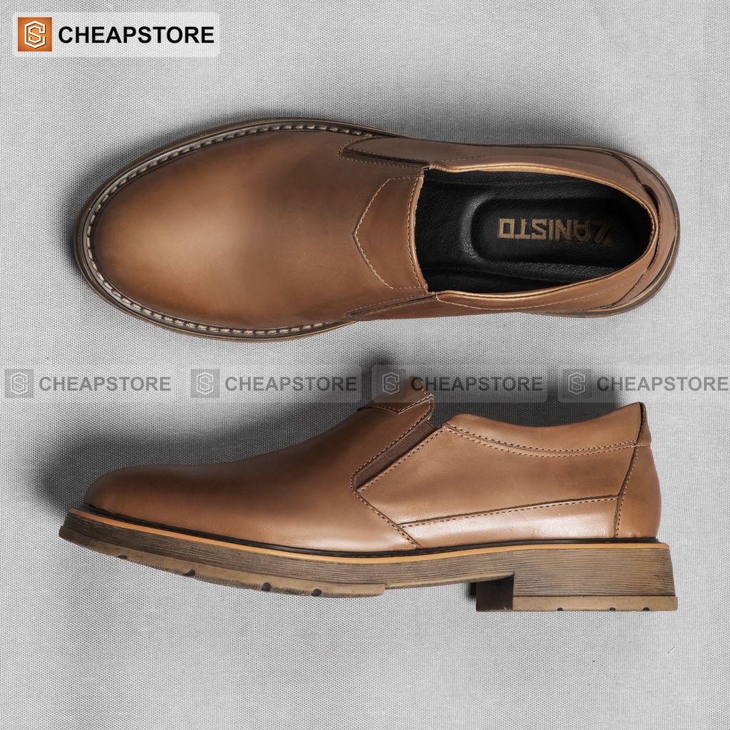 Giày lười công sở nam CHEAPSTORE CS482 - Giày tăng chiều cao da bò (bảo hành 24 tháng)