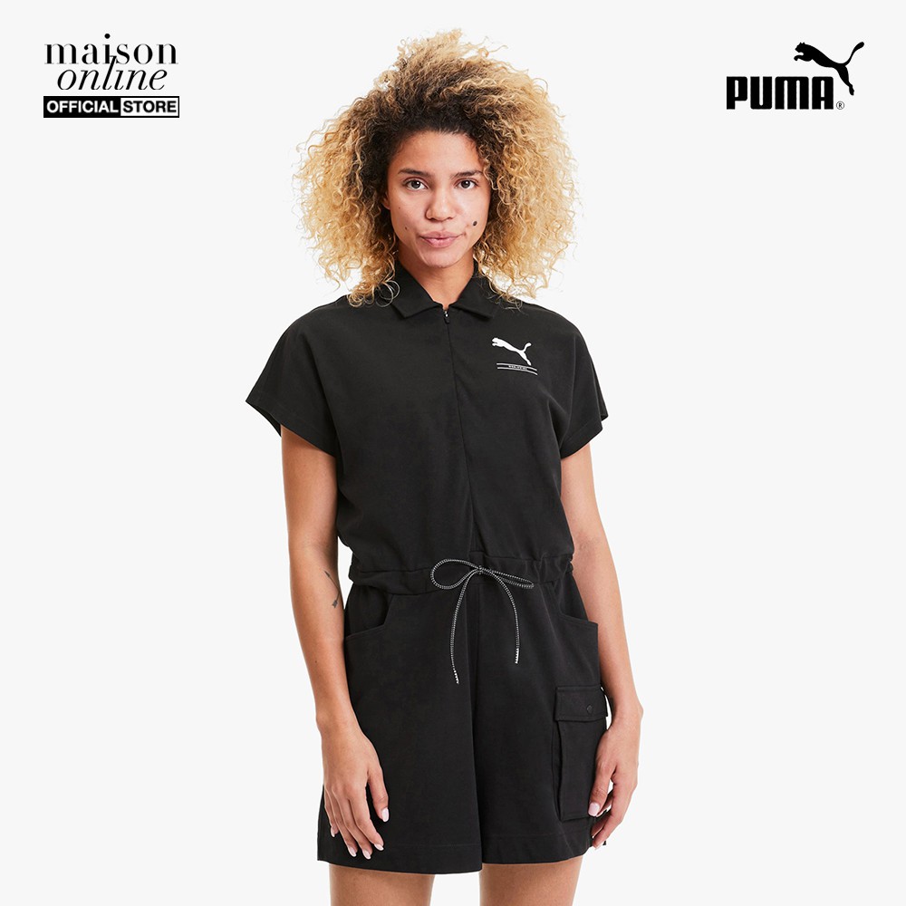 [Mã MABRVP04 giảm 15% đơn 150K tối đa 30k] PUMA - Jumpsuit nữ cổ bẻ tay ngắn NU-TILITY 581388-01