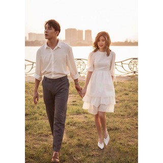 Đầm trắng babydoll bánh bèo dạo phố cực hot [KÈM ẢNH THẬT] #quyn