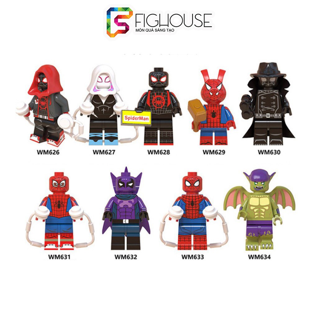 Xếp Hình Minifigures Nhân Vật Hoạt Hình Spider Man - Đồ Chơi Lắp Ráp non-lego WM6052 [C2]