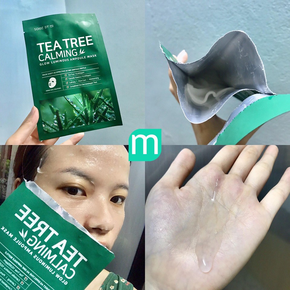 Mặt Nạ Chiết Xuất Tràm Trà Làm Dịu Da, Giảm Mụn Some By Mi Tea Tree Calming Sheet Mask 25g (Màu Xanh Lá)