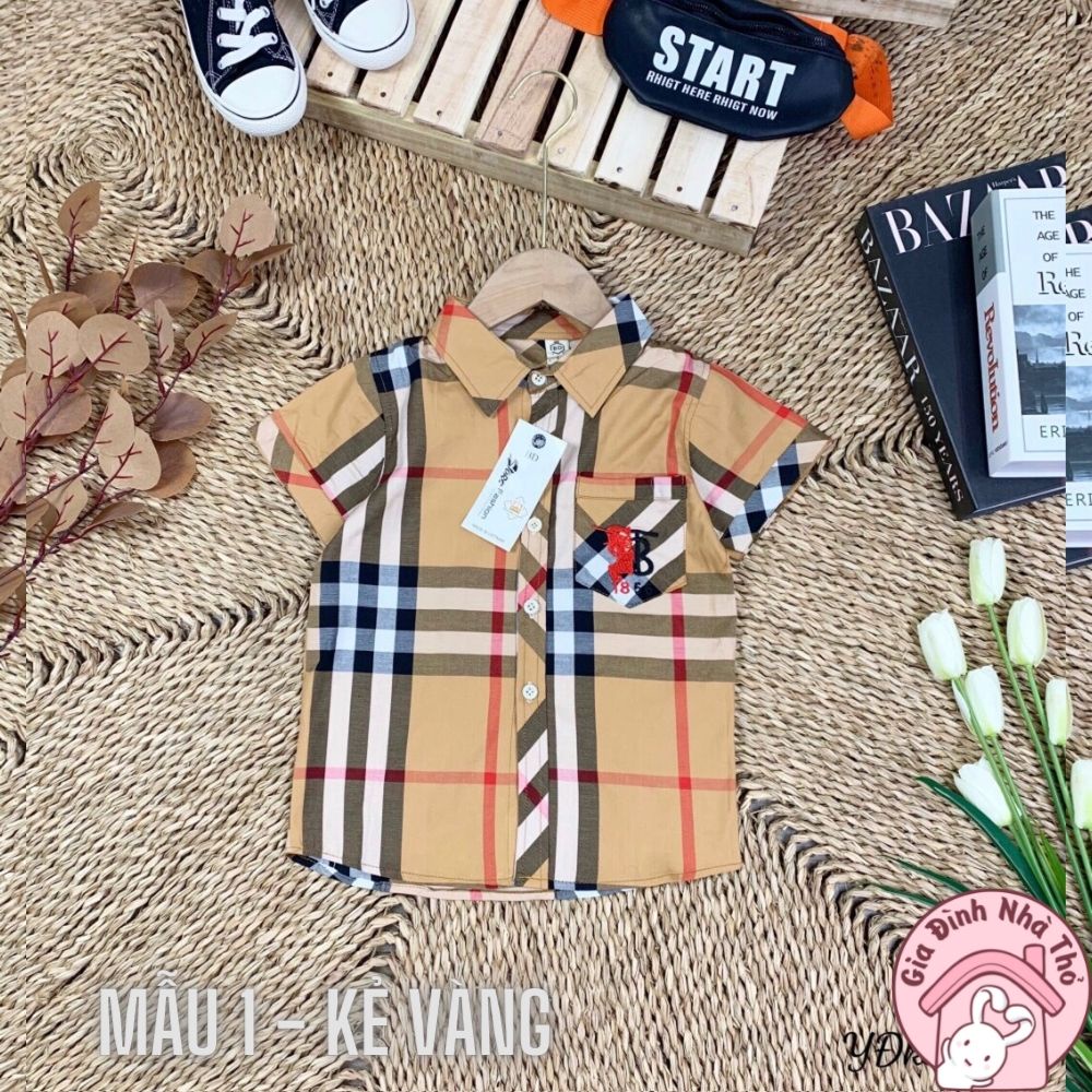 Thông tin về Áo sơmi bé trai chất thoáng mát đi học đi chơi đều đẹp size từ 20-38kg