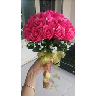 Hoa cưới hoa hồng sáp thơm