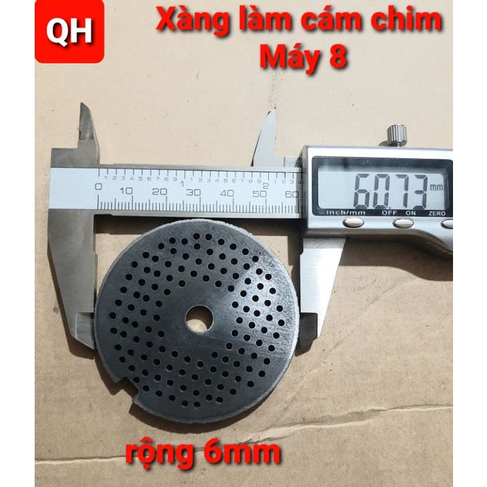 Xàng máy 8 lỗ 2ly cám chim chào mào , chòe ,khứu ( Dùng cho máy (cối ) số 8)