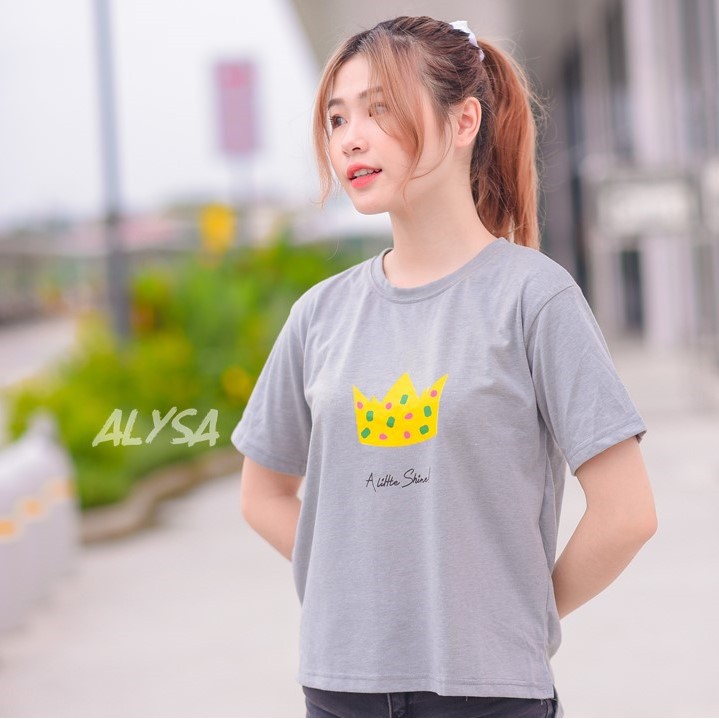 Áo thun nữ ALYSA crown form rộng
