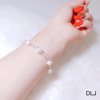 Lắc tay trai kép bạc ý