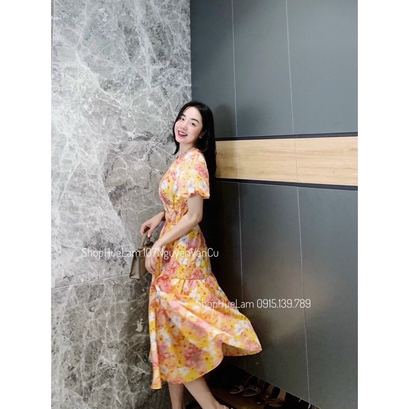 ĐẦM MAXI IN HOA 3D CHẠY NHÚNG NGỰC SIÊU HOT | BigBuy360 - bigbuy360.vn