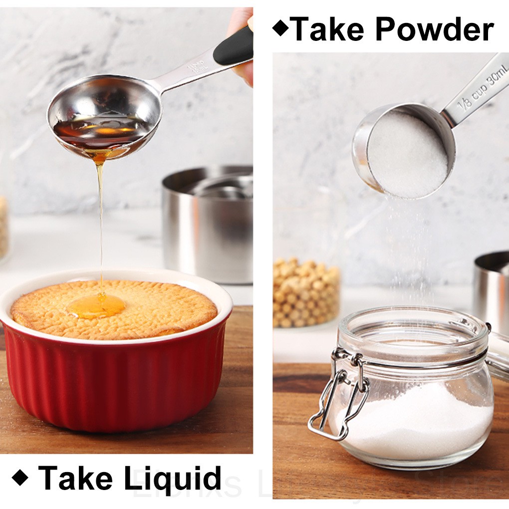 Bộ 10 Muỗng Đo Lường Chất Liệu Thép Không Gỉ