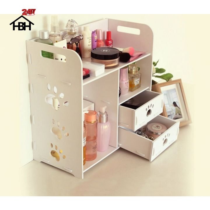 Kệ để đồ trang điểm hoa văn bàn chân chó