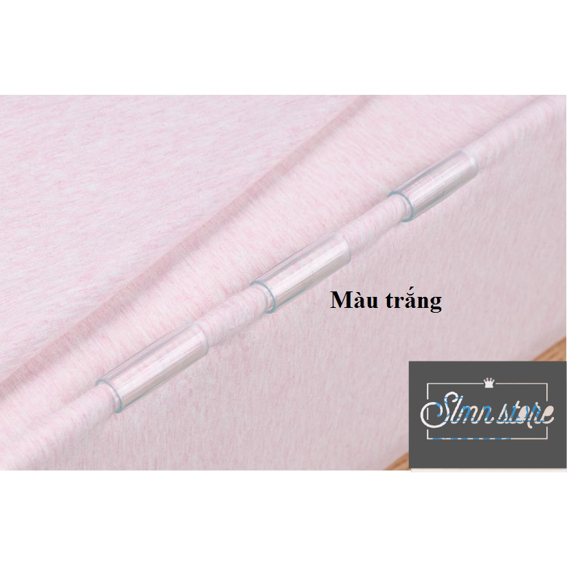 Set 12 Ống kẹp nhựa trong cố định chống trượt cho chăn ga giường tiện lợi, thông minh. Slmn_KEPDRAPTrong