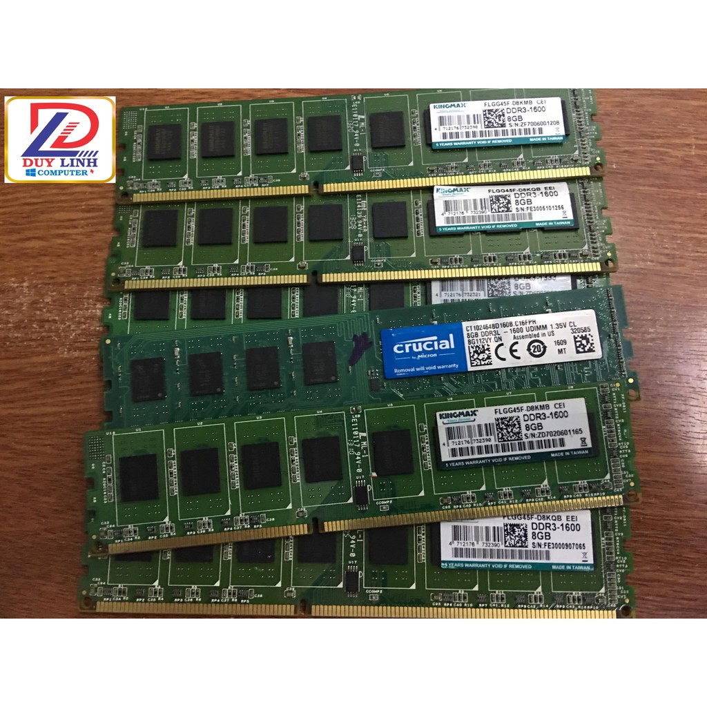 Ram 8G DDR3 kingmax bus 1333/1600